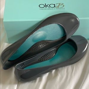 Oka B Taylor Slate Ballet Flats Size 9